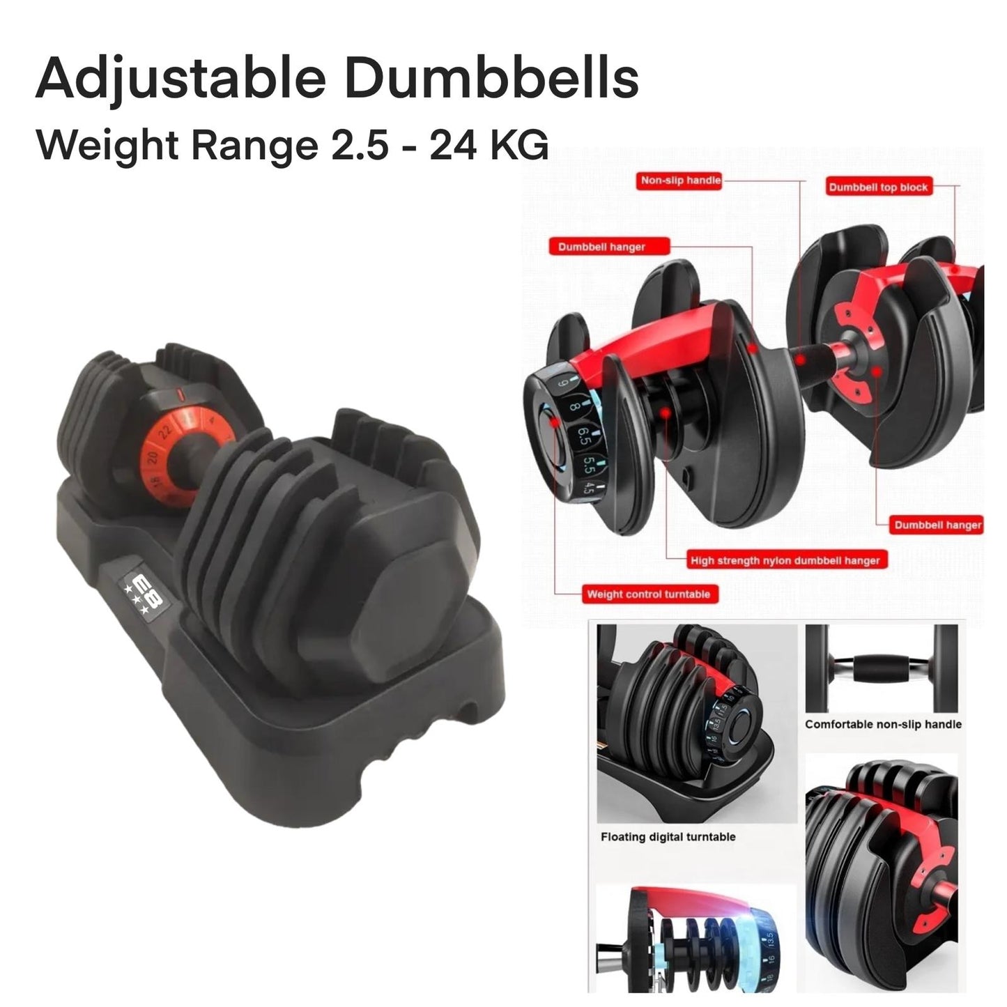 E8 Adjustable Dumbbells